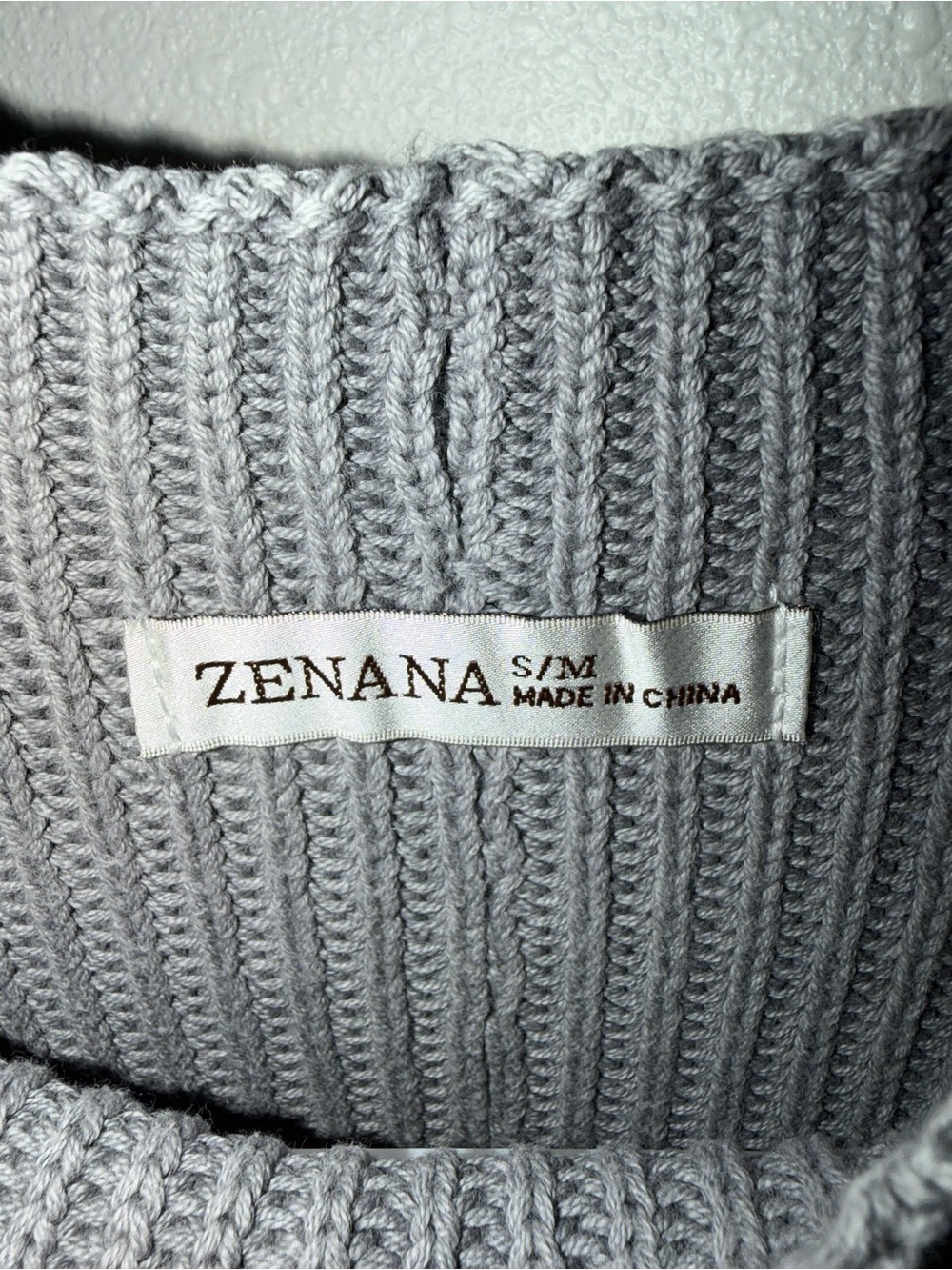 Zenana Outfitters Gray Ribbed Crewneck Pocket Sweater NWOT - Picture 8 of 9